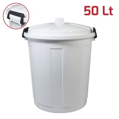 Big Bin 50Lt Bianco con Chiusure in Plastica