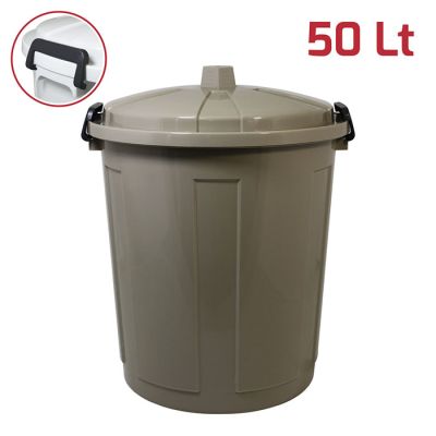 Big Bin 50Lt Mocha con Chiusure in Plastica