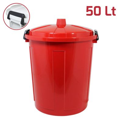 Big Bin 50Lt Rosso con Chiusure in Plastica