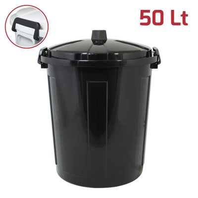 Big Bin 50Lt Nero con Chiusure in Plastica