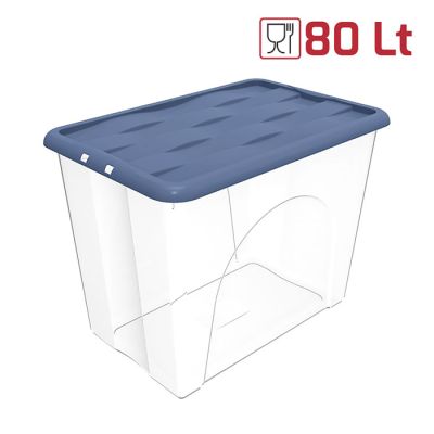 Storage Box Dune 80Lt Trasp+Cop Nordic Blue