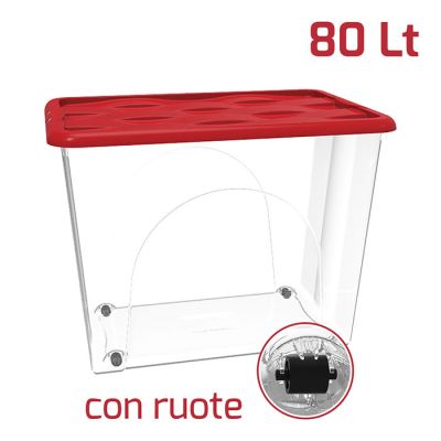 Base Storage Box Dune 80Lt Con Ruote Rosso