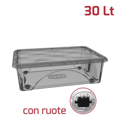 Storage Box Dune 30Lt Con Ruote Fumè