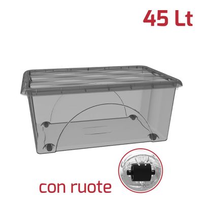 Storage Box Dune 45Lt Con Ruote Fumè