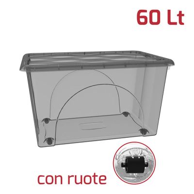 Storage Box Dune 60Lt Con Ruote Fumè