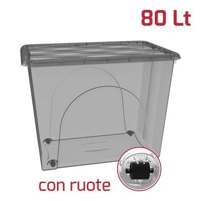 Storage Box Dune 80Lt Con Ruote Fumè