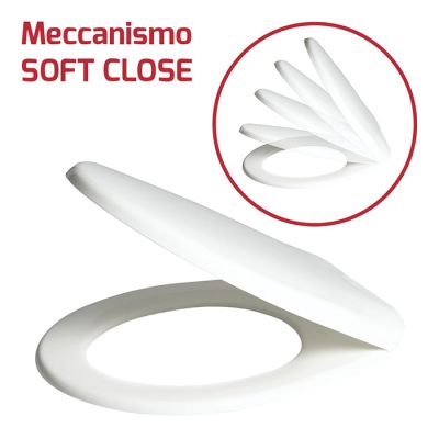 Copri Wc 1.2Kg Design Soft Close Bianco Pieno