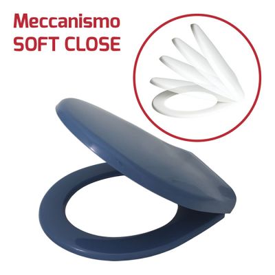 Copri Wc 1.2Kg Design Soft Close Blu Avio