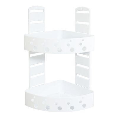 Mensola Doccia Angolare Pois Bianco Ghiaccio