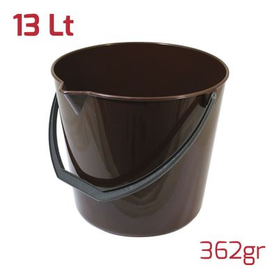 Secchio 13L con Manico e Beccuccio Marrone