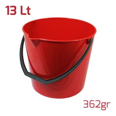 Secchio 13L con Manico e Beccuccio Rosso