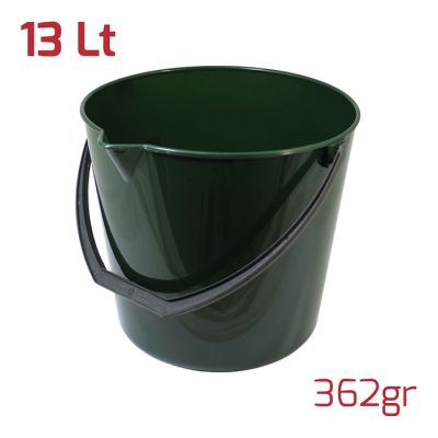 Secchio 13L con Manico e Beccuccio Verde Bosco